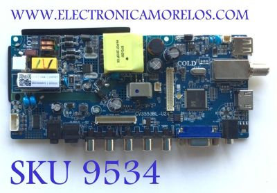 MAIN FUENTE PARA TV WENSTINHOUSE / NUMERO DE PARTE 2601044020570 / CV3553BL-U24 / A6H07702007YA3418 / 7.D3553BLU2412.1A4 / DISPLAY PT236AT02-1 / MODELO WD24HJ1100